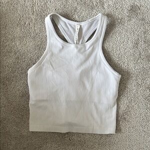 lululemon athletica White Ribbed Tank Top